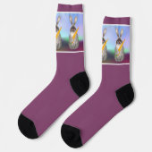 Chaussette Lapin avec Chaussettes d'équipage de carottes (Gauche)