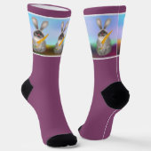Chaussette Lapin avec Chaussettes d'équipage de carottes (Angulaire)