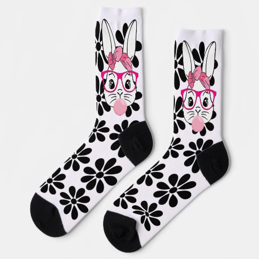 Chaussette lapin lapin de Pâques assez mignon (Gauche)