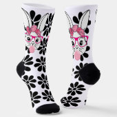 Chaussette lapin lapin de Pâques assez mignon (Angulaire)