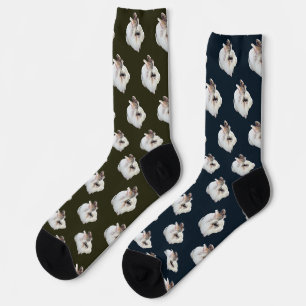 Chaussette Lapin Lionhead tricolore