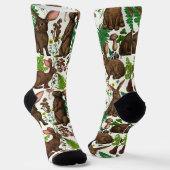 Chaussette Lapins et flore boisée 4 (Angulaire)
