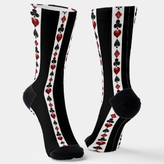 Chaussette Las Vegas Jouer Motif de formes de carte