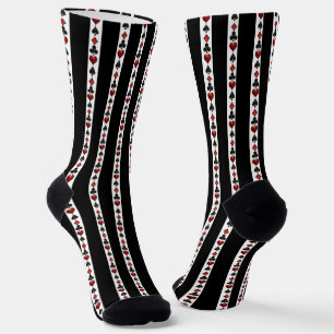 Chaussette Las Vegas Jouer Motif de formes de carte
