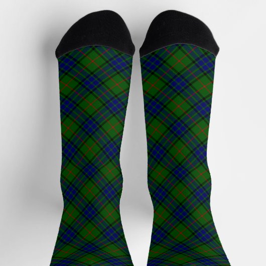 Chaussette Lauder tartan bleu vert plaid (Haut)