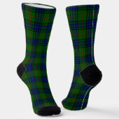 Chaussette Lauder tartan bleu vert plaid (Angulaire)