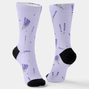 Chaussette Lavande Lilas Floral Botanique