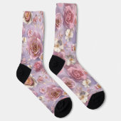 Chaussette Lavande, Roses violets (Droite)