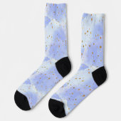 Chaussette Lavendar Golden Star Motif (Gauche)