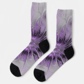 Chaussette Lavender Flower Dream Modern Abstract Fractal Art (Gauche)