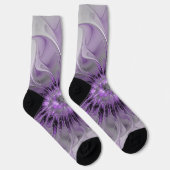 Chaussette Lavender Flower Dream Modern Abstract Fractal Art (Droite)