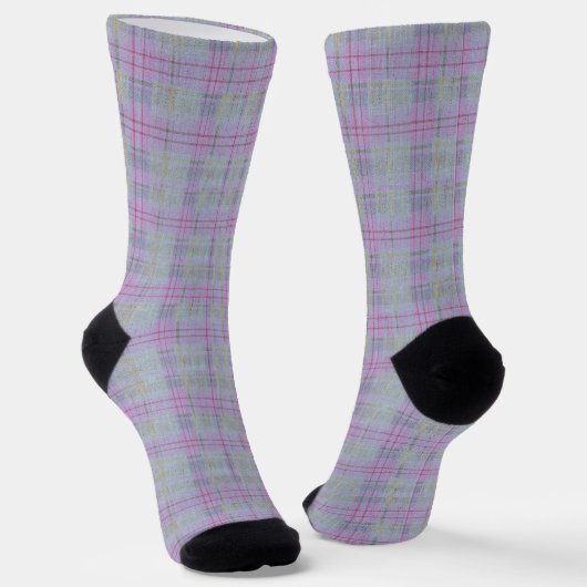 Chaussette Lavender Plaid Harmony  (Angulaire)