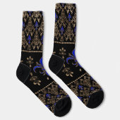 Chaussette Lazuli de luxe et or Fleur de lis ornementen (Droite)