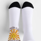 Chaussette "Le bonheur est un choix - Design solaire radieux" (Haut)