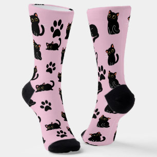 Chaussette Le cadeau de chaussettes de chat noir le plus mign