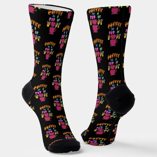 Chaussette Le Café Est Une Coupe D'Espoir (Angulaire)