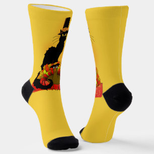 Chaussette Le chat Noir Pèlerin Action de grâce