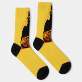 Chaussette Le chat Noir Pilgrim Thanksgiving (Droite)