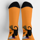 Chaussette Le Chat Noir Sorcière d'Halloween (Haut)