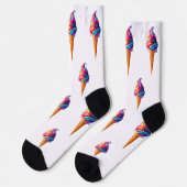 Chaussette Le cône de glace classique de SlipperyJoe's vibran (Gauche)