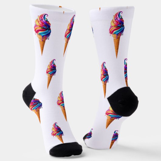 Chaussette Le cône de glace classique de SlipperyJoe's vibran (Angulaire)