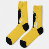 Chaussette Le Conversation Noir Bonne Année (Gauche)