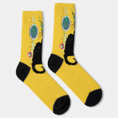 Chaussette Le Conversation Noir Bonne Année (Droite)