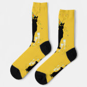Chaussette Le Conversation Noir Bonne Année (Gauche)