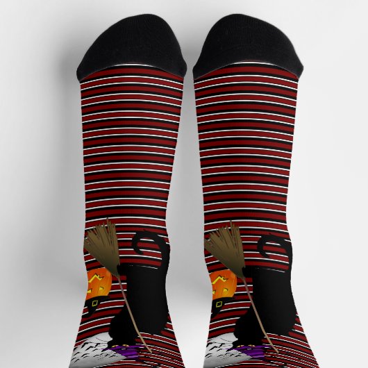 Chaussette Le Conversation Noir Halloween Witch (Haut)