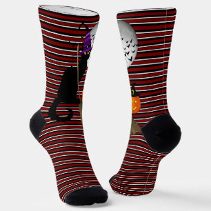 Chaussette Le Conversation Noir Halloween Witch