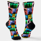 Chaussette Le lac Tahoe Bear Pop-Art (Angulaire)