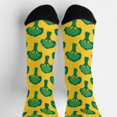 Chaussette Le Motif de Brocoli jaune et vert (Haut)