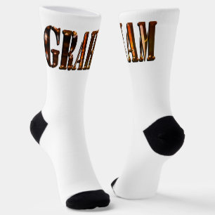 Chaussette "Le nom de dimension orange de Graham"