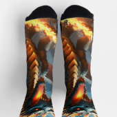 Chaussette "Le souffle d'Inferno : la flamme du dragon" (Haut)