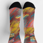 Chaussette Le vent balaie le lac. (Haut)