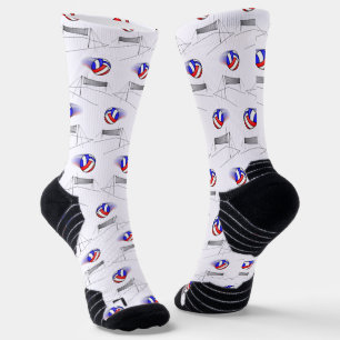 Chaussette Le Volley-ball Survole Le Net