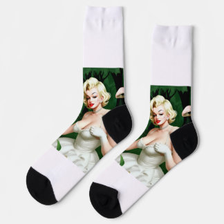 Chaussette légende hollywoodienne Marilyn Monroe icône champi