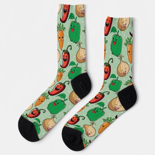 Chaussette Légumes souriants (Gauche)