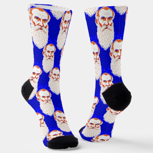 Chaussette Leo Tolstoï Portrait - Illustration graphique (Angulaire)