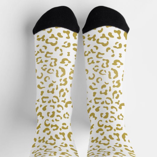 Chaussette Leopard d'or, Parties scintillant d'or, Empreinte (Haut)