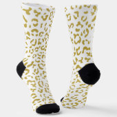 Chaussette Leopard d'or, Parties scintillant d'or, Empreinte (Angulaire)