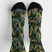 Chaussette Leopard Jungle Forest Illustration Seamless Custom (Haut)