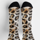 Chaussette Léopard Orange Noir Blanc (Haut)