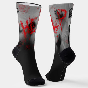 Chaussette l'épais visuel thématique horreur glaçant de Slipp