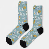 Chaussette Les chats mignons dans l'espace idiot conviennent  (Gauche)