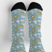 Chaussette Les chats mignons dans l'espace idiot conviennent  (Haut)