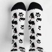 Chaussette Les chaussettes cadeau de chat noir les plus migno (Haut)