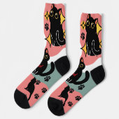 Chaussette Les chaussettes de chat noir les plus mignonnes - (Gauche)