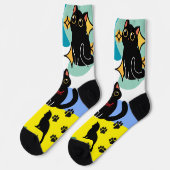 Chaussette Les chaussettes de chat noir les plus mignonnes -  (Gauche)
