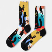 Chaussette Les chaussettes de chat noir les plus mignonnes - (Gauche)